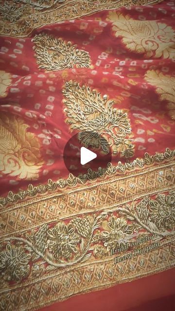 Heavy bridal beautiful hand embroidered full zardozi Dabka work done on pure georgette bandhej zari work Banarasi Duppata..
Get your orde... | Instagram Banarasi Duppata, Dabka Work, Zari Work, Beautiful Hand, Hand Embroidered, Pure Products, Instagram