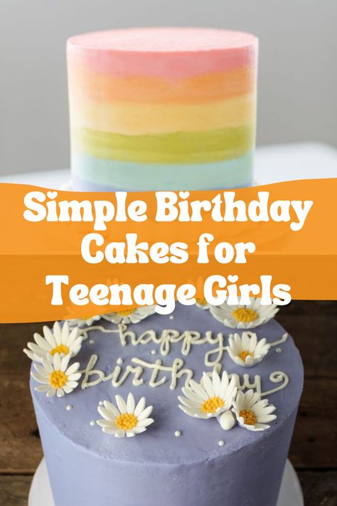 Cake Ideas For Girls 12th Birthday, Teen Birthday Cake Girl, Teen Girl Birthday Cake Ideas, Cake Designs For Teenage Girl, 13 Year Girl Birthday Cake, Teenager Cake Ideas, Teen Girl Birthday Cakes, 14th Birthday Cakes Girl, Teenage Girl Birthday Cakes