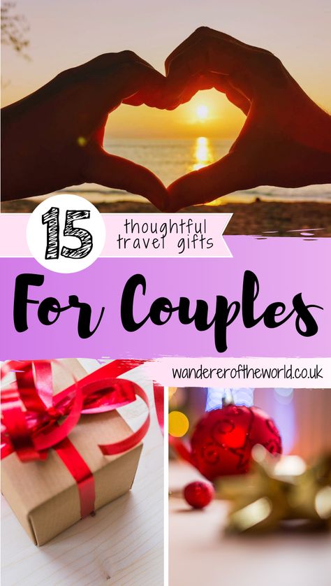 If you're looking for the best travel gifts for couples then look no further than our thoughtful travel gifts for couples gift guide! Happy shopping! | Gifts For Couples Who Travel | Couples Travel Gifts | Gifts For Couples That Travel | Gifts For Couples Who Like To Travel | Romantic Travel Gifts | Travel Gift Ideas | Travel Gift Guides | Travel Gifts For Couples Couples Trip Goodie Bags Ideas, Destination Wedding Gifts For Couple, Couples Retreat Gift Bag Ideas, Couples Trip Gift Bag Ideas, Gifts For Couples Who Have Everything, Couple Valentines Ideas, Valentines Ideas Gifts, Couple Travel Quotes, Weekend Getaways For Couples