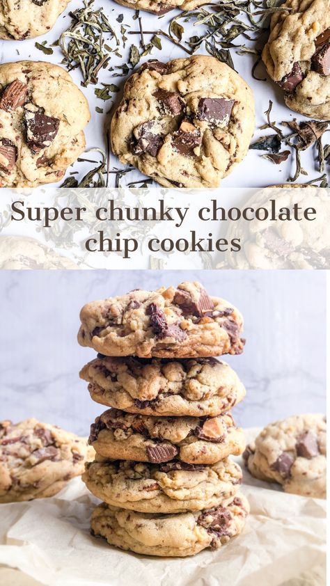 Thick Soft Cookie Recipe, Chocolate Chunky Chip Cookies, Thick Chewy Cookie Recipes, Chocolate Chunk Cookie Recipes, Ultra Thick Chocolate Chip Cookies, Milk Chocolate Chunk Cookies, Thick Chocolate Chunk Cookies, Chunky Chewy Chocolate Chip Cookies, Chunky Chocolate Cookies