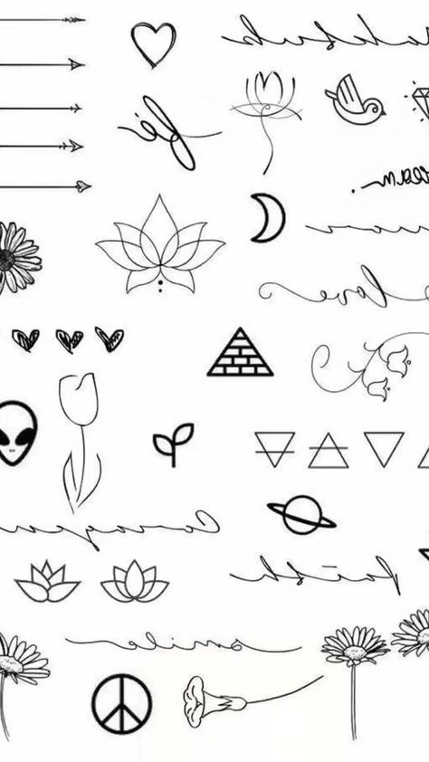 Small tattoo idea 💡 in 2022 | Cute tiny tattoos, Cute small tattoos, Small hand tattoos Stick Poke Tattoo, Tattoos Cute, Tato Minimal, Tato Jari, Pola Tato, On Tattoo, Sharpie Tattoos, Doodle Tattoo, Cute Tiny Tattoos