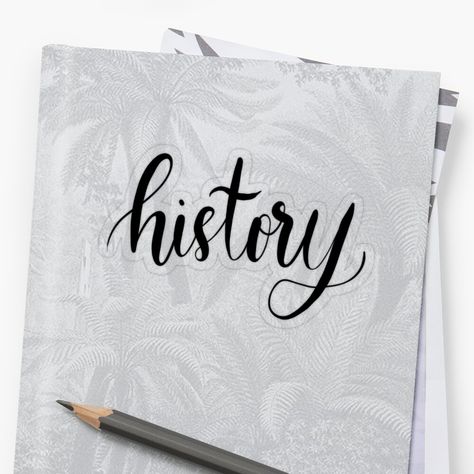 History Calligraphy, A Calligraphy, Plastic Stickers, Personalized Water Bottles, Calligraphy Fonts, Transparent Stickers, Art Boards, Subjects, Sticker Design