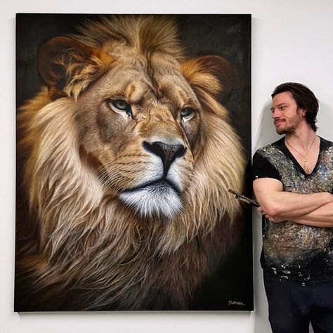 Lion Paintings, Lions Tattoo, Black Paintings, Buddha Painting Canvas, Lion Canvas Art, Baby Tattoo, Lion Sketch, Tattoo Lion, Tiger Artwork