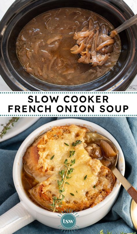 Onion Soup Crockpot, French Onion Soup Recipe Slow Cooker, Best French Onion Soup Recipe, The Best French Onion Soup, Crockpot French Onion Soup, Homemade French Onion Soup, Best French Onion Soup, Onion Soup Recipe, French Soup