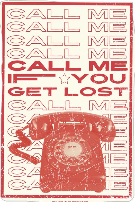 #callmeifyougetlost #tylerthecreator #hiphopmusic #album #lyricsposter #retro #red Poster Prints Lyrics, Music Lyric Poster, Call Me If You Get Lost Poster, Tyler The Creator Call Me If U Get Lost, Posters Tyler The Creator, Red Retro Poster, Taylor The Creator, Saint Clare, Dorm Prints