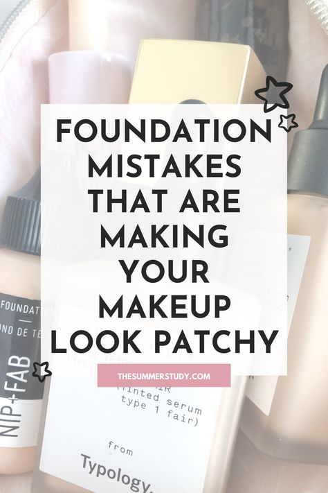 If you're always dealing with flakey or patchy foundation, there might be an easy way to fix this. Applying your makeup perfectly only to realise it's separating halfway through the day is not fun. But luckily just a few tweaks can keep your makeup looking flawless for hours. Here's how you can do it... Patchy Foundation, Apply Foundation, How To Make Foundation, Cerave Moisturizing Lotion, Silicone Primer, Using Concealer, Summer Study, Light Moisturizer, Makeup Mistakes