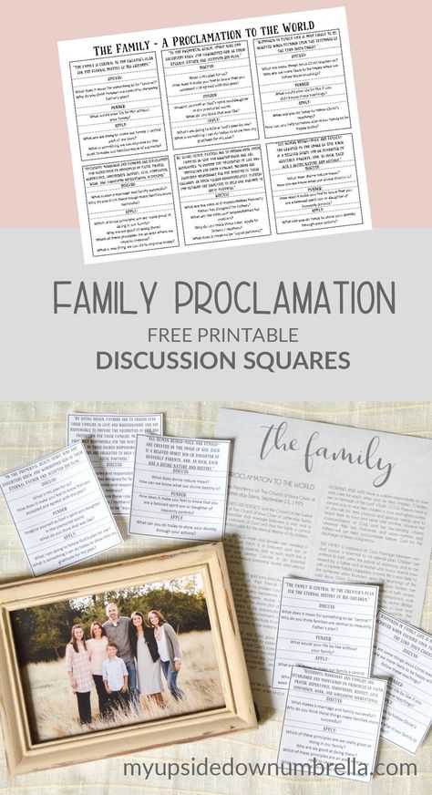 The Family A Proclamation To The World, Family Council, Upside Down Umbrella, Family Meetings, Lds Talks, Temple Marriage, Family Home Evening Lessons, Family Proclamation, Youth Lessons