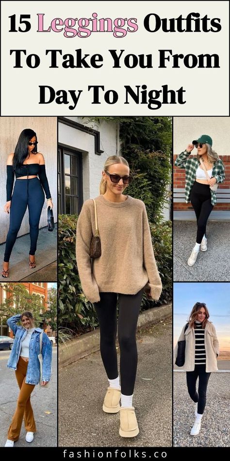 Brewery Outfits, Stylish Leggings Outfit, Yellow Puffer Jacket, Leggings Outfit Ideas, Leggings Outfit Summer, White Turtleneck Sweater, Leggings Outfits, Stylish Leggings, Long Black Coat