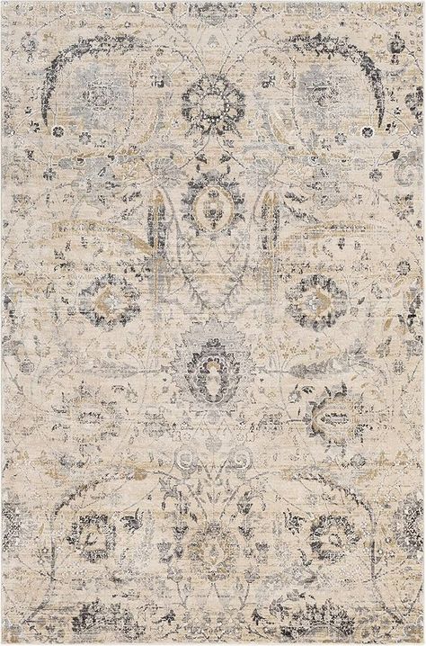 Amazon.com: BoutiqueRugs Sunnyside Traditional Floral Large Area Rug - Oriental Damask Patterned Rug for Living Room, Bedroom, Dining Room - Beige, Cream, Green, Sage - 7'8" x 10'2" (8x10 Area Rug) : Home & Kitchen Georgiana Beige, Indigo Design, Traditional Style Homes, Charcoal Rug, Nature Color Palette, Synthetic Rugs, Updated Traditional, 8x10 Area Rugs, Damask Pattern