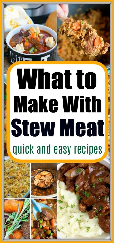 Stew Meat Recipes Quick, Easy Stew Meat Recipes, Beef Stew Casserole, Dinner And Lunch Recipes, Beef Stew Meat Recipes, Instant Pot Stew, Beef Tip Recipes, Beef Tips And Gravy, Stew Meat Recipes