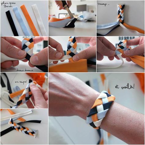 You might like this video : Have you ever made bracelet using ribbon ? This simple flat bracelet is very pretty and is an ideal project which will not take Ribbon Bracelet Diy, 4 Strand Braids, Pretty Flats, Diy Bracelets Tutorials, Make Bracelets, Ribbon Bracelets, Strand Braid, Jewerly Making, Diy Bracelets Easy