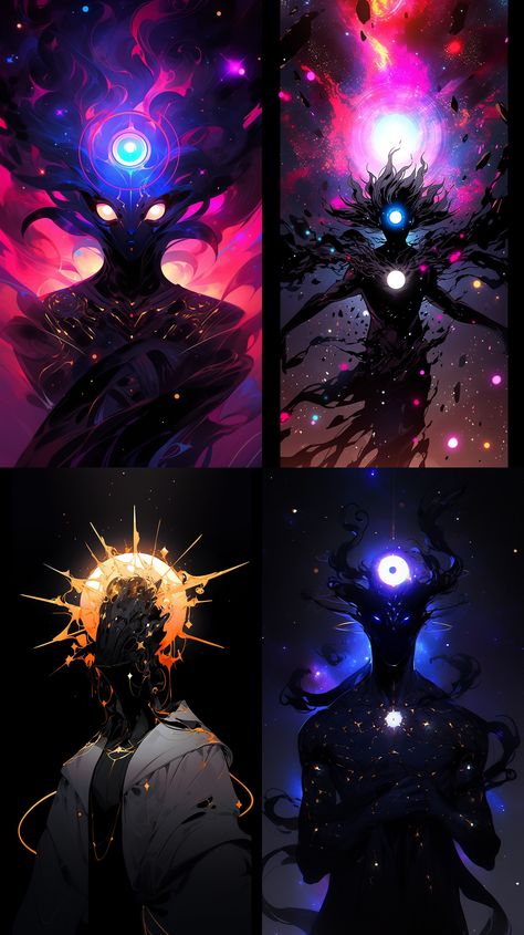 Lightning God Concept Art, Cosmic God Art, Celestial Being Concept Art, Cosmic Characters Design, Cosmic Oc, Eldritch God, Star Monster, Cosmic Creature, Cosmic Being