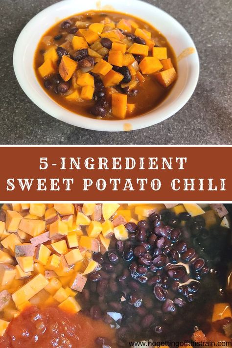 Black Bean And Sweet Potato Chili, Vegetarian Sweet Potato Chili, Sweet Potato Chili Vegetarian, Sweet Potato Black Bean Chili, Honey Chilli Potato, Sweet Potato And Black Bean, Beans In Crockpot, Potato Chili, Leftover Chili