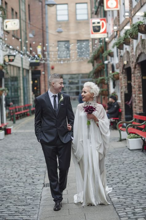 Industrial, Chic and Non-Traditional Belfast Bash! Edgy Wedding Dress Unique, Alternative Bride Outfit, Alternate Wedding Dress, Unusual Wedding Dress Unique, Cringe Wedding, Funky Wedding Dress, Non Traditional Weddings, Wedding Dress Non Traditional, Alternative Bride Dress