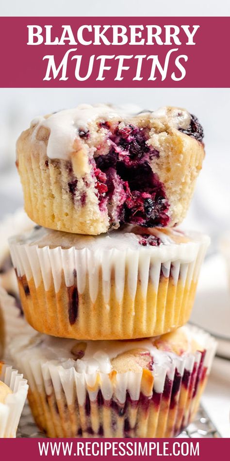 Blackberry Muffins Easy, Blackberry Muffin Recipe, Blackberry Bread, Berry Muffin Recipe, Easy Muffin Recipe, Mixed Berry Muffins, Blackberry Muffins, Blackberry Muffin, Sausage Muffins