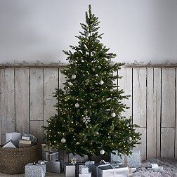 Real Christmas Tree Decorated, White Company Christmas, Wicker Tree Skirt, Christmas Fragrance, Spruce Christmas Tree, Christmas Tree Collection, Artificial Christmas Trees, Pre Lit Christmas Tree, Artificial Foliage