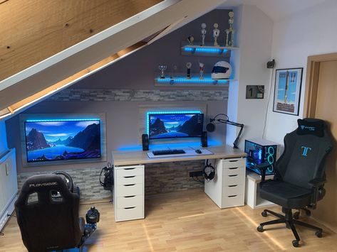 Dream Setup, Small Game Rooms, Computer Gaming Room, Video Game Rooms, Bedroom Setup, Gaming Room Setup, Gamer Room, Video Game Room, Pc Setup