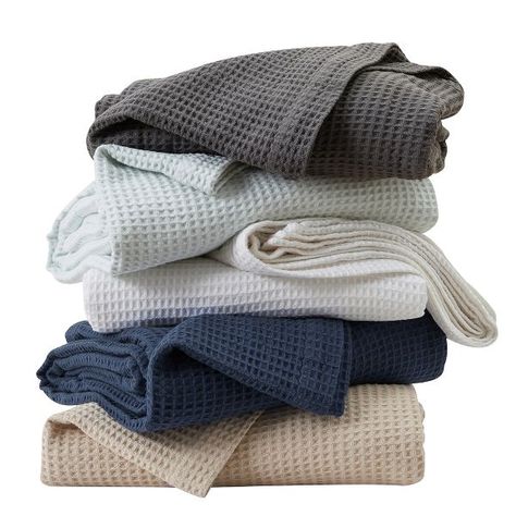 Cotton Super Soft All-season Waffle Weave Knit Blanket - Great Bay Home : Target Textured Blankets, College Living, Thermal Blanket, Waffle Blanket, Lightweight Bedding, Queen Blanket, Luxury Throws, Cotton Throw Blanket, Twin Blanket