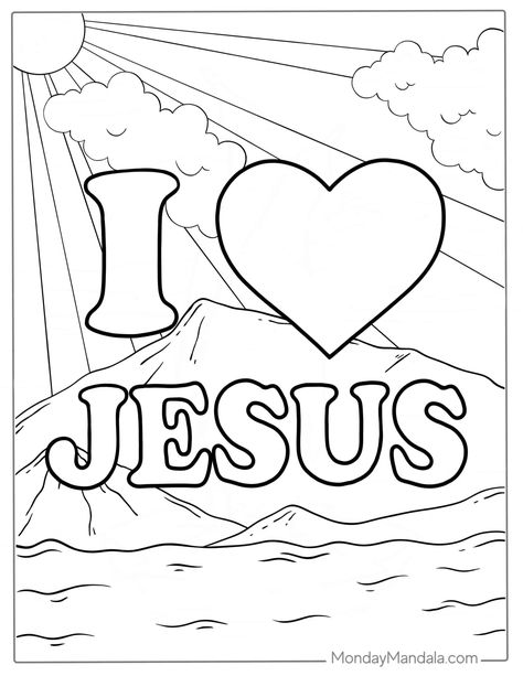 30 Jesus Coloring Pages (Free PDF Printables) Sunday School Coloring Sheets, Flower Relief, Bible Coloring Sheets, Jesus Coloring Pages, Sunday School Coloring Pages, Bible Verse Coloring Page, Scripture Coloring, Bible Activities For Kids, Bible Verse Coloring