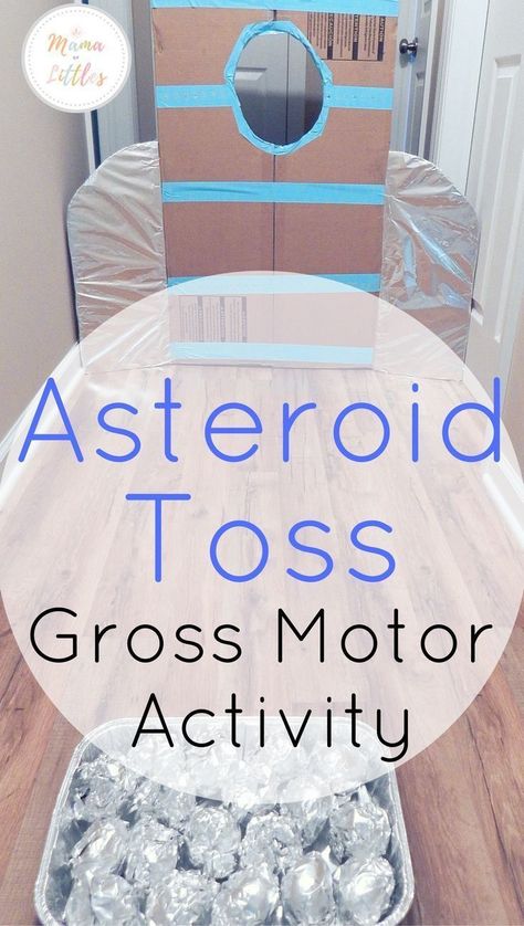 Small asteroid toss game for the kids and coloring asteroid craft Space Lesson Plans, Space Theme Preschool, Space Activities For Kids, Space Lessons, Tata Surya, Space Preschool, Space Crafts For Kids, Gross Motor Activity, Sistem Solar