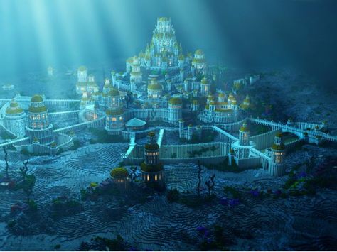 I got: Atlantis! What Fantasy Land do you belong in? Minecraft Underwater, Lost City Of Atlantis, Sejarah Kuno, Sunken City, Underwater City, Piper Mclean, Minecraft Architecture, Minecraft Buildings, Fantasy City