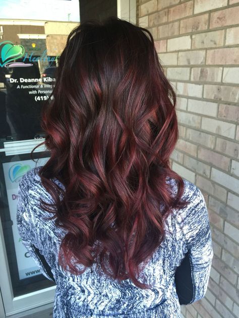 Cherry Cola Balayage Alien Mothership, Red Balayage Hair, Red Balayage, Lip Smackers, Burgundy Hair, Zebra Stripes, Hair Color Balayage, Balayage Highlights, Platinum Blonde