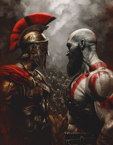 GOD OF WAR | King Leonidas & Kratos | Facebook Berserk Anime 1997, King Leonidas, Zeus Tattoo, Bald Men Style, Dream Fantasy, Super Bikes, Lorde, Mens Accessories Fashion, Greek Gods