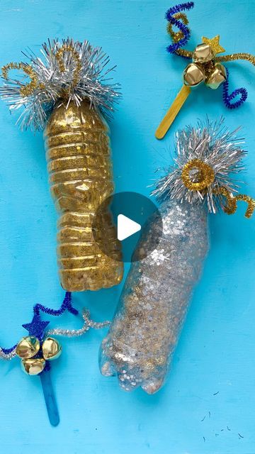 Mandisa Watts on Instagram: "Follow @happytoddlerplaytime for more fun ideas for kids.   NYE WATER BOTTLE NOISE MAKERS Turn an empty water bottle into a noise maker this New Year’s Eve. Check the blog for more New Year’s Eve crafts and activities for kids!!" Water Bottle Noise Makers, Kids Nye, Fun Ideas For Kids, Empty Water Bottle, Noise Maker, Crafts And Activities For Kids, Noise Makers, New Year’s Eve, Fun Ideas