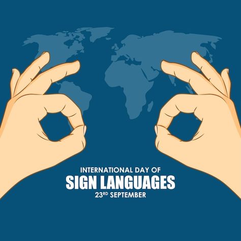 International Day Of Sign Languages, Sign Language Poster, Language Poster, Sign Language Art, Sign Languages, Language Art, Hand Sign, Psd Icon, International Day