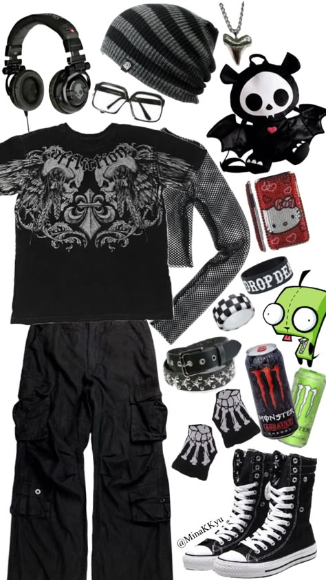 #emo #scene #alt #alternative #grunge #y2k #2000s #mensfashion #ootd #fitcheck #deathnote #outfitinspo #fashionboard #ootdinspo #style #styleinspo #everskies #ootdinspo #outfit #y2kfashion #clothes Emo 200s Outfit, Y2k Punk Outfits Men, Rocker Punk Outfits, Y2k Aesthetic Outfit Ideas Grunge, Emo Outfits For Guys 2000s, Emo Outfit Inspo Masc, Early 2000s Fashion Emo, Scene Outfit Inspo Masc, Scene Outfit Inspo 2000s