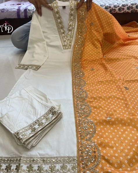 ₹1220

*NEW COLOURS LAUNCH 💜💛*

*NEW HEER SUIT SET*

*BRAND SHOWROOM PIECE*🌼

*CODING HEVAY Full Work*

*Featuring beautiful Heavy Suit Set which is beautifully decorated with intricate hand embroidery, Zari weaving . It is paired with matching pants and Lace Dupatta.*

*Fabric - HEAVY BANANA COTTON SILK*

*Dupatta Fabric -HEVAY CHANDERI WITH DIGITAL PRINT WITH FULL WORK*

*Inclusive: Top, Bottom & Dupatta**[3 piece]*

*Size - M L XL XXL*

*Rate - 1220 free shipping*🌸💕

*Stock ready*

*... Heavy Lace Design On Suits, Chanderi Suits Design, Lace Designs On Suits, Heavy Suit, Red Kurti, Heavy Dupatta, Cotton Silk Fabric, Beautiful Suit, Designer Dresses Casual