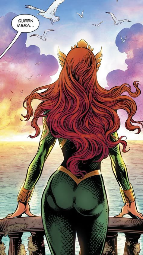 Mera Dc Comics, Queen Mera, Mera Dc, Art Dc Comics, Dc Comics Women, Dc Comics Girls, Dc Comics Wallpaper, Dc Women, Dc Comics Heroes