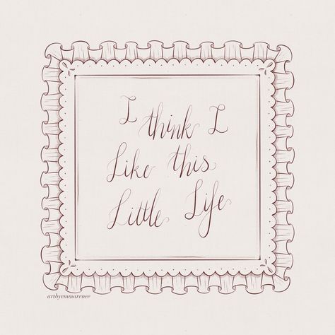 I Think I Like This Little Life, Simple Short Quotes, Little Life, Aesthetic Coquette, Artist Illustration, I Accidentally, Canvas Ideas, Illustration Artists, Short Quotes