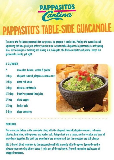 Grandma Recipes, Salsa Guacamole, Fresh Guacamole, Copycat Restaurant Recipes, Guacamole Recipe, Football Food, Table Side, Mexican Dishes, Savoury Dishes