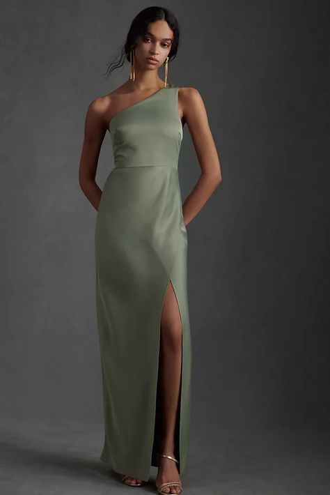 Bhldn Bridesmaid Dresses, Sage Green Bridesmaid, Bhldn Bridesmaid, Green Bridesmaid Dress, Bm Dresses, Charmeuse Dress, Bhldn Dress, Sage Green Bridesmaid Dress, Bhldn Dresses