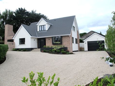 Chalet Bungalow, Bungalow Conversion, Brick Extension, Dormer Bungalow, Bungalow Extensions, Brick Chimney, New Staircase, Bungalow Renovation, Bungalow Exterior