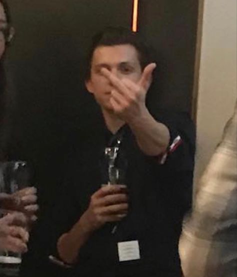 he loves to flip people off! Peter Parker, Tom Holland, Holland, Wine