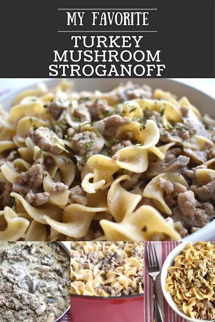 Ground Turkey and Mushroom Stroganoff - Alex Daynes Stroganoff Mushroom, Ground Chicken Recipes Easy, Quick Ground Turkey Recipes, Ground Turkey Stroganoff, Turkey Recipes For Dinner, Ground Turkey Recipes For Dinner, Turkey Stroganoff, Turkey Mushroom, Mushroom Stroganoff Recipe