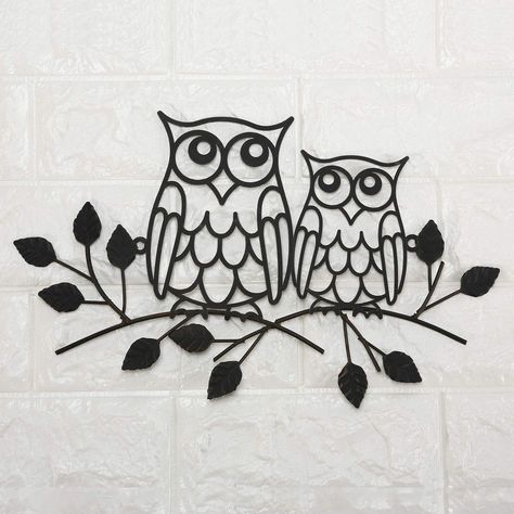 PRICES MAY VARY. Material: Made of sturdy metal with Rustic tones,Each item is individually handmade drawing to create a unique one. Suitable Size for Any Space -Is is perfect for home decor like patio, fence, porch, garden wall, door, window or bedroom Easy to Hang - Hook hole on back allowing you to hang the owl on anywhere. Feature:Light weight and sturdy,Metal flower safety packaging inside the craft box Gorgeous Gift - Artistic wall art with high quality packaging, this sculpture could as a Owl Kitchen Decor, Owl On Branch, Owl Kitchen, Metal Owl, Harry Potter Room Decor, Owl Wall Decor, Contemporary Watercolor, Garden Decor Projects, Camping Decor