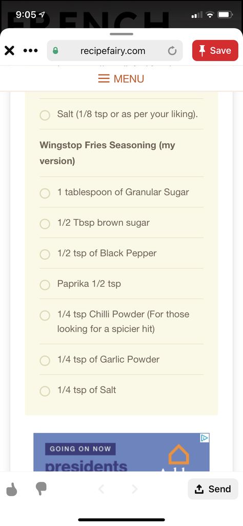 Wing Stop Fries Seasoning Recipe, Wing Stop Voodoo Fries Recipe, Wingstop Fries Seasoning Recipe, Copycat Wingstop Fries, Wing Stop Fry Seasoning, Wingstop Voodoo Fries Recipe, Wing Stop Fries Seasoning, Frie Seasoning, Wingstop Fry Seasoning Recipe