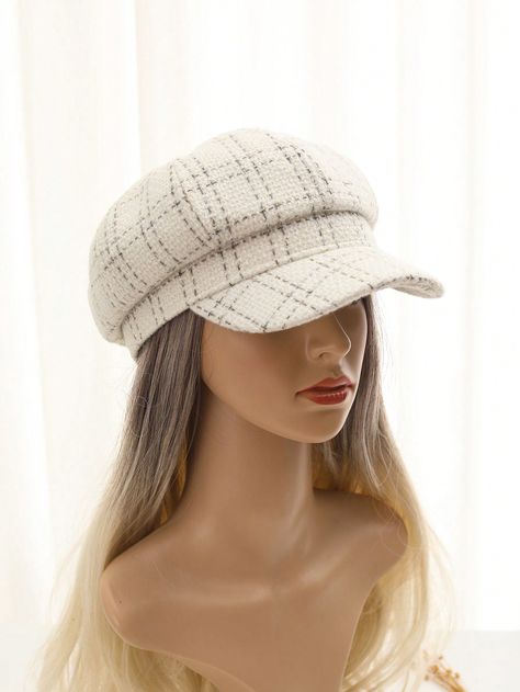 White Basics Collar  Polyester   Embellished  Fall/Winter Women Accessories Beret Hats, Fashion Shoes Heels, Thick Wool, Beret Hat, Winter Women, Apparel Accessories, Daily Wear, Fashion Shoes, Shoes Heels