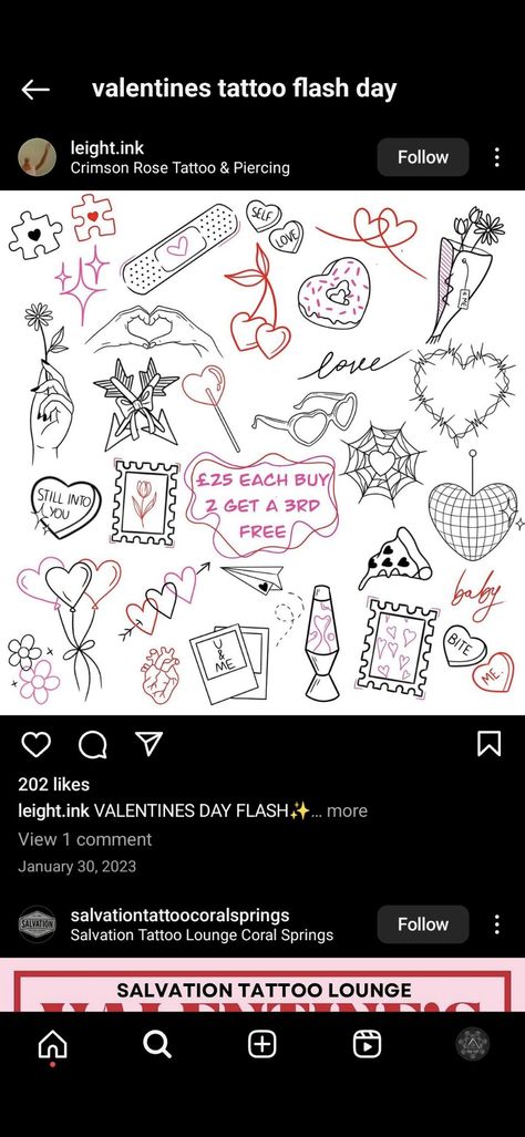 Valentine’s Day Matching Tattoos, Love Flash Tattoo, Tattoo Lounge, Tattoo Station, Salvation Tattoo, Flash Tattoo Designs, Wedding Tattoos, Mom Tattoos, Tattoo Flash