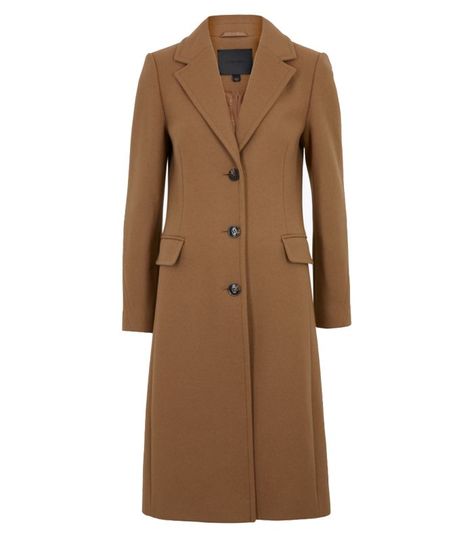 Autograph Wool Tailored Coat With Cashmere Long Coat Outfit, How To Look Expensive, Crew Neck Cardigan, Classic Coat, Tailored Coat, Perfect Denim, Classic Coats, Camel Coat, Coat Outfits