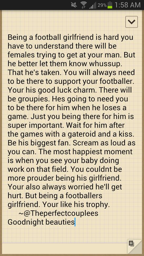 Football girlfriend :) Football Paragraphs For Boyfriend, Football Girlfriend Quotes, Paragraphs For Your Boyfriend Before A Football Game, Goodluck Message For Him Football, Game Day Messages For Boyfriend, First Football Game Gift For Boyfriend, Good Luck Texts For Boyfriend Football, Game Day Paragraph For Boyfriend, Game Day Paragraph For Boyfriend Football