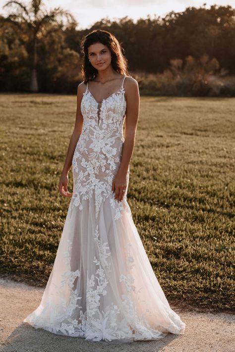 Fit And Flare Silhouette, Allure Bridal Wedding Dress, Allure Bridals, Bridal Jumpsuit, Fit And Flare Wedding Dress, Wedding Dress Sizes, Allure Bridal, Bridal Salon, Dress Inspo