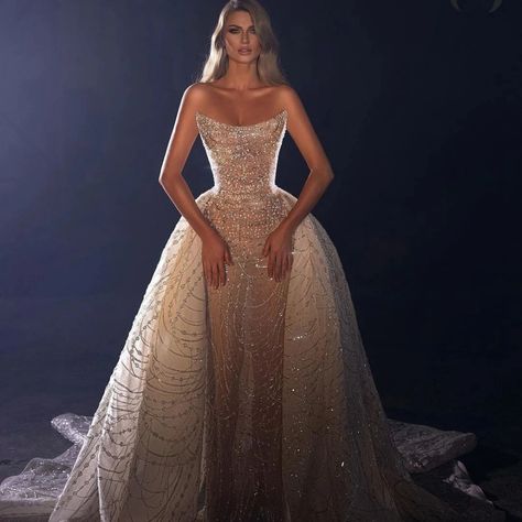 Glam Prom Dresses, Sparkly Prom Dress, Strapless Party Dress, Luxury Wedding Dress, Wholesale Dress, Glitz And Glam, Glam Dresses, Luxury Dress, Bridal Couture