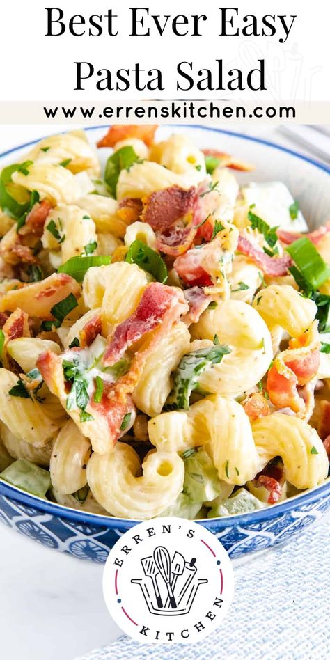 This recipe for simple Pasta Salad makes a quick and delicious lunch or is perfect for preparing ahead for picnics or barbecues. Chicken Salad With Bacon, Creamy Brussels Sprouts, Sauteed Brussels Sprouts, Homemade Potato Salad, Winter Pasta, Cold Side Dishes, Fall Pasta, Easy Summer Side Dishes, Brussels Sprouts With Bacon