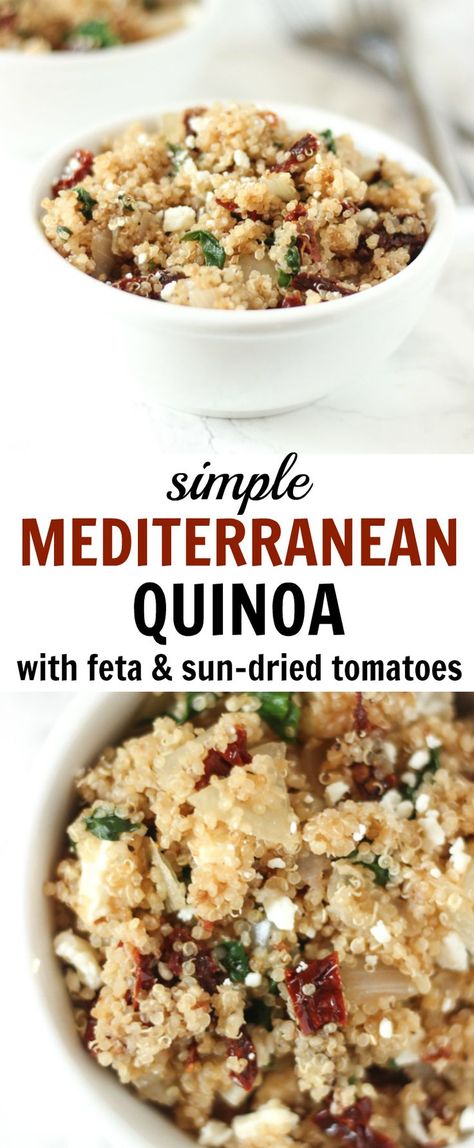 Quinoa Recipes Easy, Quinoa Recipes Healthy, Mediterranean Quinoa, Mediterranean Diet Recipes Dinners, Quinoa Dishes, Vegetarian Quinoa, Quinoa Salat, Quinoa Healthy, Mediterranean Dishes