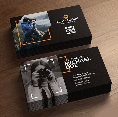 Freelance Business Card, Business Card Photographer, Maquillage Halloween Simple, Desain Merek, Business Cards Template, Photography Business Cards Template, Photographer Business Card Template, Business Cards Photography, Photographer Business