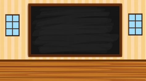 Blank blackboard in the room | Free Vector Background Class, Education Cartoon, Background School, School Toys, Classroom Interior, Classroom Background, غلاف الكتاب, Welcome To School, School Hallways